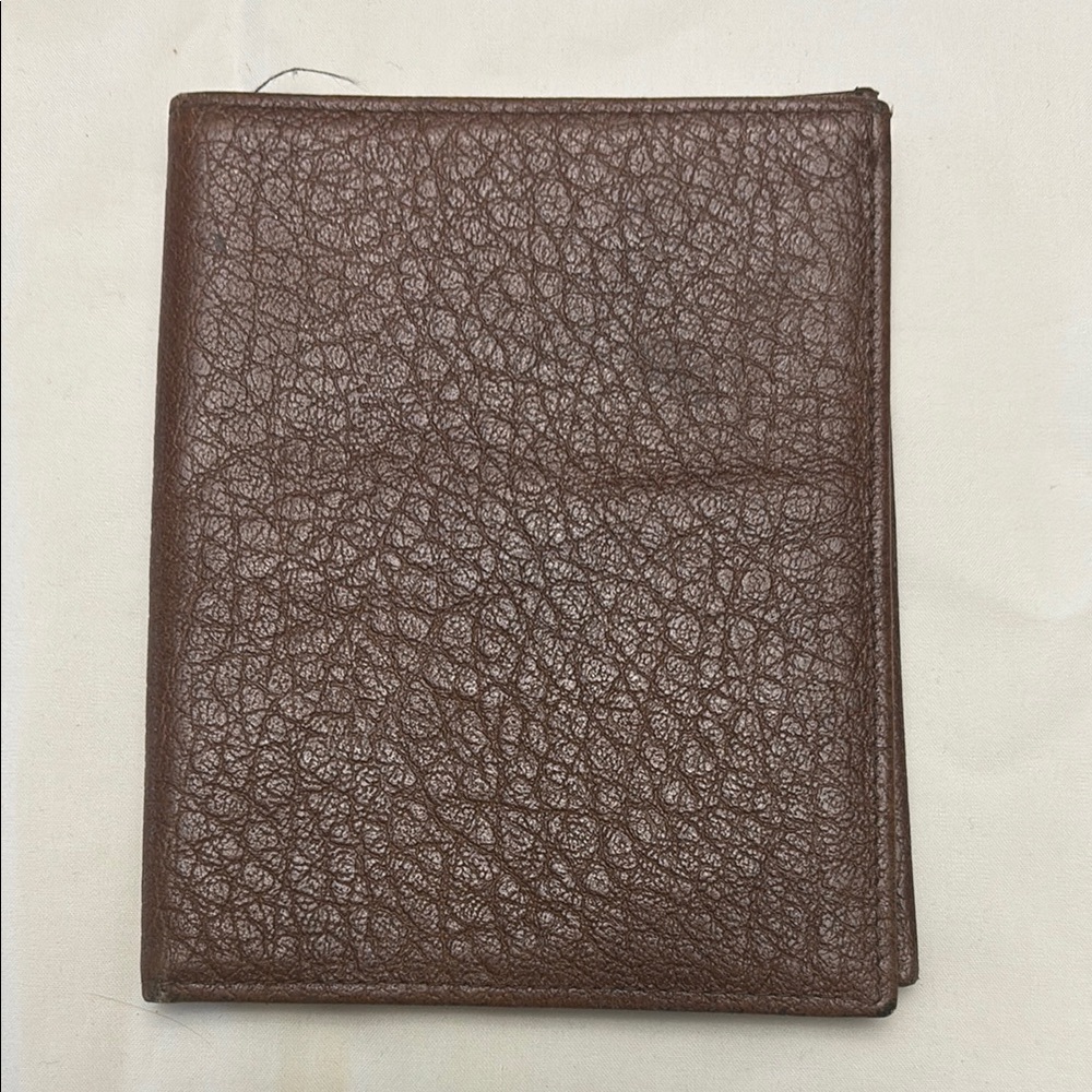 Brown Textured steerhide Leather Wallet